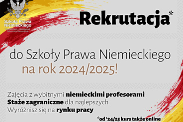 REKTURACJA NA KURS PRAWA NIEMIECKIEGO 2024/2025