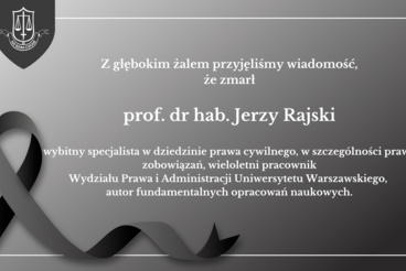 Odszedł prof. dr hab. Jerzy Rajski