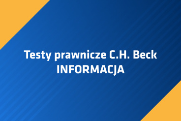Kody do testów C.H. Beck już dostępne!